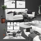 Scandinavian livig set 3. West Elm Carlo sofa