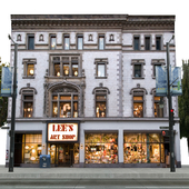 Facade for the background Vol: 6 Shop and street