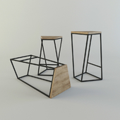 Industrial bar chair