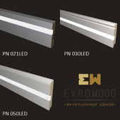 OM. Plinth with LED channel. Evrowood. 1 part