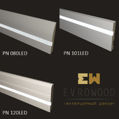 OM. Plinth with LED channel. Evrowood. 1 part