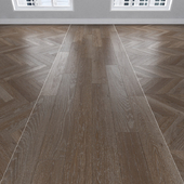 Parquet Oak lava, 3 types: herringbone, linear, chevron.