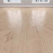 Parquet Oak cream, 3 types: herringbone, linear, chevron.