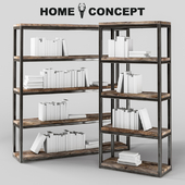 OM Wide and narrow Axel racks, Axel Double and Single Bookcases