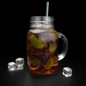 Mason jar mug with tea