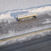 winter pavement with a road