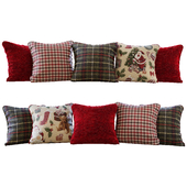 Pillows New Year / Christmas red and green pillows (Pillows