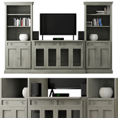 Cameo 4-Piece Gray Storage Bookcase Entertainment