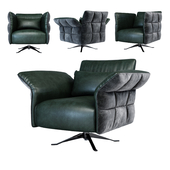 Cierre Eva Due armchair swivel star base