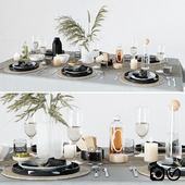 Breakfast table setting