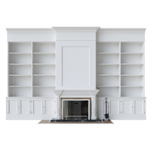 Shelving fireplace