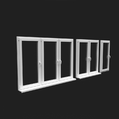 PVC windows with standard windowsill