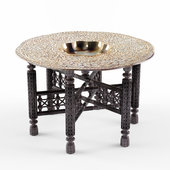 Benares brass tray table