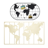 Maisons du Monde World map decor 1
