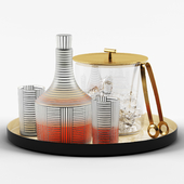 Series B Decanter & Bleecker Bar Ice Bucket set