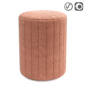 Padded stool with visible seams, JIMI