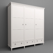 Ivory three-leaved cabinet