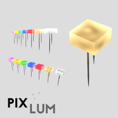 OM PIXLED spotlights - pixels with PIXCAP caps Cube 1/2 "Starry sky" for conductive panels PIXLUM