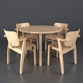 Domus chair with Aalto table round by artek