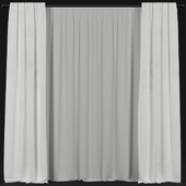 White curtains with tulle