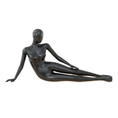 Black female mannequin in a lying pose 49