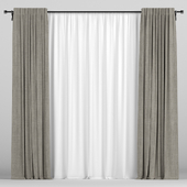 Curtains with tulle.