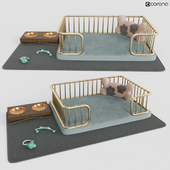 set Formitalia CHARLESTON | Leather Dogbasket