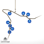 Chandelier 8-GLOBE CHERRYBOMB CHANDELIER blue "Loft concept"