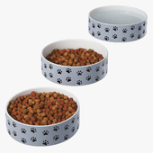 Bowl with Paws Pattern