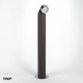 Wooden luminaire TRIF for landscape lighting