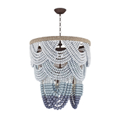 Ombre Wood Bead Chandelier