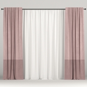 Curtains with tulle.