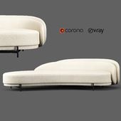 PAOLO FERRARI Layered Back Sofa