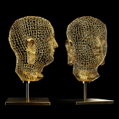 Buddha head gold wire