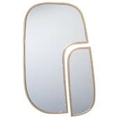 Set of 2 brass mirrors, Iodus