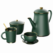 Green & Gold Cafe Set
