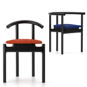 Unika Moblar Inge black / velvet Hans black / velvet Dining chair stool