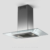 Elica flat glass plus island