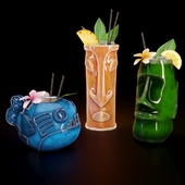 Tiki glasses for bar