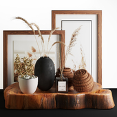 Natural Wood and Wheat decorative