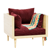 Exposed Wood Frame Chair
