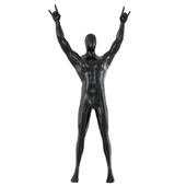 Male abstract mannequin gesture with hands rock 93