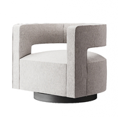 Rh Drew Curved Swivel Chair