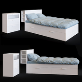 BRIMNES bed and chest of drawers
