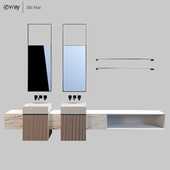 Furniture set for bathroom K-001 / Bathroom furniture