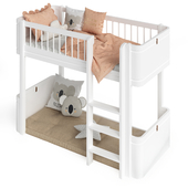 Children's bed - Mini + Junior Loft Bed in White by Oliver furniture