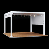 Terrace pergola MARANZA 360cm white with light