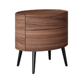 Oval bedside table AC2001NS