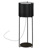 Drum floor lamp base black