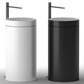 Omvivo Mono pedestal sink and Antonio Lupi Indigo mixer